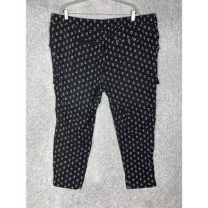 Old‎ Navy Soft Utility Cargo Pants Womens Size XXL Tall Pull On Black Drawstring